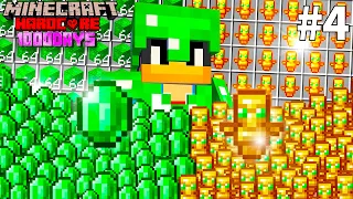 【マイクラ】無限にエメラルドを作る？装置で1000日ハードコアサバイバル#4【マインクラフト 】【1000Days】