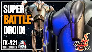 Hot Toys SUPER BATTLE DROID - Attack of the Clones MMS682 Unboxing and Review