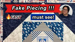 Fake Piecing A Quilt ~ Fast Faux Quilting