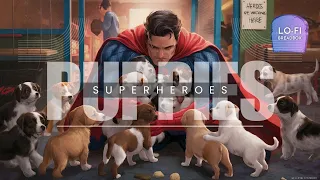 Pawsitive Pause: Superhero Serenity with Shelter Puppies