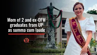 Mom of 2, ex-OFW graduates UP summa cum laude