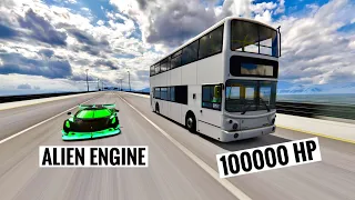 Koenigsegg Jesko Alien Engine vs Monster Bus 100000 HP at Special Stage Route X