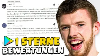 Clash Royale Play Store Bewertungen mit 1 Stern… (Glauben an die Menschheit verloren)