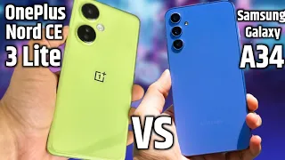 Oneplus Nord Ce 3 Lite Vs Samsung Galaxy A34 comparison || Oneplus Nord Ce 3 Lite Vs Galaxy A34