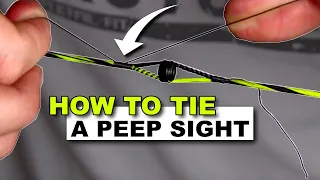 STEP by STEP How to Tie in a Peep Sight! (Clean look)