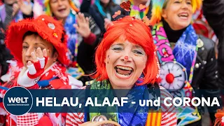 KARNEVAL trotz CORONA-SCHOCKZAHLEN: Fünfte Jahreszeit in der Pandemie - Jecken surfen Covid-Welle