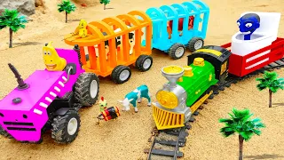 Diy tractor making bulldozer repair train railway #6| Open tunnel for train transport Skibidi Toilet