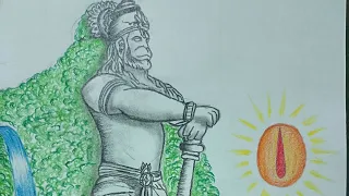 Hanu💥Man Sketch 🚩 || Tutorial Hanuman Sketch || Balaji Arts✨