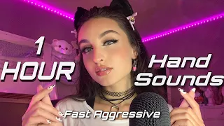 ASMR | 1 Hour of Fast & Aggressive Hand Sounds and Movements
