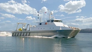 Aluminum catamaran work boat survey vessel
