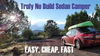EASY No Build Sedan Camper for $100 | Tour & Guide