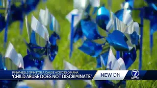 Thousands of pinwheels are placed to show support for child abuse victims