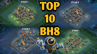 NEW BUILDER HALL 8 TOP 10 BEST BASE LAYOUT WITH LINK UPDATED 2023