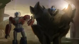 Meme - Ох уж эти флэшбэки.. [Transformers: Prime, Orion and the Dark] (Мегатрон, Оптимус Прайм)