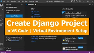 How to create a Django project in visual studio code, Virtual Environment, Home Page #1