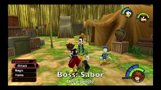 KH Final Mix (KH HD I.5 + II.5 ReMIX - PS4) - Deep Jungle - Boss: Sabor (Second Battle)