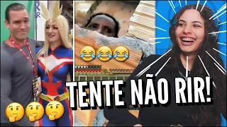 MINECRAFT MAS NA VIDA REAL KKKK - JOVENS REAGEM A TENTE NÃO RIR - MEMES CURIOSOS DO UNUSUAL MEMES