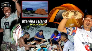 Fishing Camp! Menuju pulau terpencil kepulauan Maluku seram Barat, makanan tersedia di pulau ini