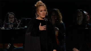 Adele STOPS 2017 Grammys George Michael Tribute Performance: "I'm sorry, I Can't."