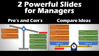 Data Comparison Slide Design Template | Animated PowerPoint Slide Tutorial for Project Manager