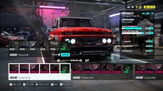 Chevrolet C10 Stepside Pickup - All Maxed out Engines Stats+Sound | Need for Speed Heat