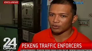 24 Oras: Tatlong  traffic enforcer na dati pang sinibak, arestado dahil sa pangingikil