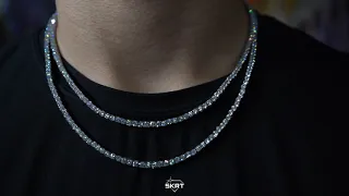 3mm White Gold Signature Tennis Chain - SKRT®