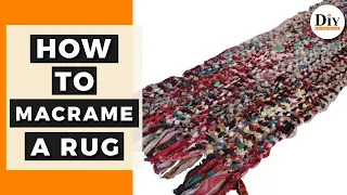 How to Make a Rag Rug Out of Fabric - Macrame Rug DIY