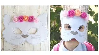 DIY маска - кошка из фетра. AMI MURKA