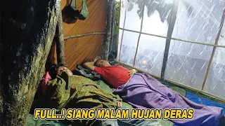 diguyur hujan deras bermalam dicabin pohon besar pinggir sungai, Fhishig & tidur nyenyak sampai pagi