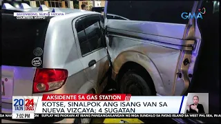 Kotse, sinalpok ang isang van sa Nueva Viscaya; 4 sugatan | 24 Oras