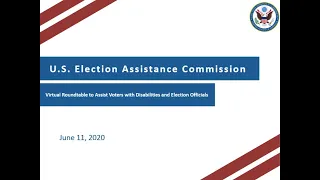 Virtual Roundtable to Assist Voters with Disabilities and Election Officials