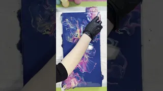 Флюид арт техника с феном #acrylicpouring #fluidart #жидкийакрил