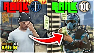 How I Reached RP Rank 100!!! | Broke to Ballin' #32 - GTA Online E&E