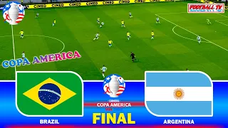 BRAZIL vs ARGENTINA - Copa America 2024 Final | Full Match All Goals | eFootbal PES Gameplay PC