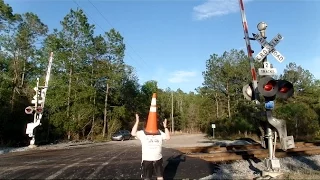 CSX Train Scares Dancing Cone Head Away