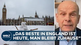 MASSIVER WINTEREINBRUCH: Weiße Pracht legt in Großbritannien Verkehr lahm