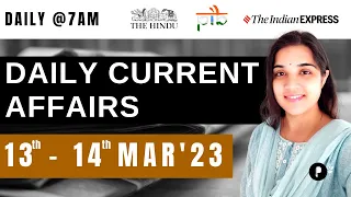 13 - 14 Mar Current Affairs 2023 | Daily Current Affairs | Current Affairs Today