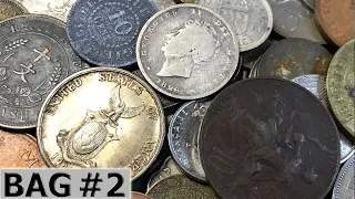 VERY RARE 1800s SILVER World Coins FOUND Half Pound Loot Bag Searching - Hunt #2