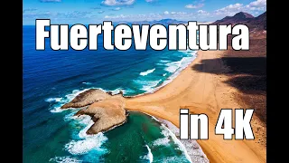 FLYING OVER FUERTEVENTURA (4K UHD) Amazing Nature Scenery with Relaxing Music | 4K VIDEO ULTRA HD