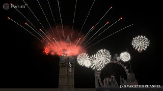 London Fireworks 2012: Olympic Celebration - FWsim