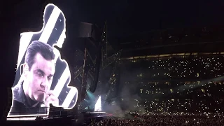 ROBBIE WILLIAMS CRYING - ANGELS. Opening night of The Heavy Entertainment Show Tour 2017.