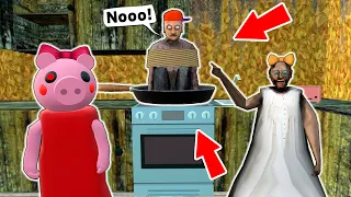 Granny, Piggy vs Grandpa vs Cooking - funny horror school animation (p.14)