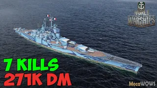 World of WarShips | Jean Bart | 7 KILLS | 271K Damage - Replay Gameplay 4K 60 fps