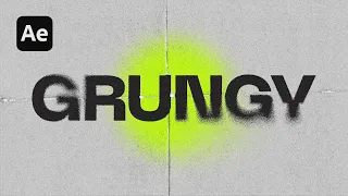 Grungy Typography Tutorial | Text Animation in After Effects