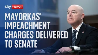 Homeland Security's Alejandro Mayorkas' impeachment charges delivered to the Senate