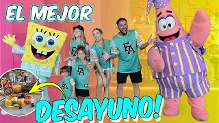 DESAYUNAMOS CON BOB ESPONJA 😋 ES UNA FANTASÍA PARA NUESTROS HIJOS | Familia Amiguindy