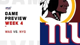 Washington Redskins vs. New York Giants Week 4 NFL Game Preview