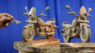 Motorcycle making with clay | mitti ka bike banana | clay art