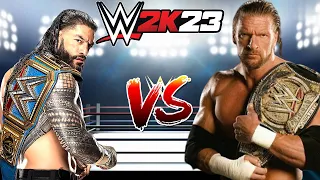 WWE 2K23 ROMAN REIGNS VS. TRIPLE H CHAMPION VS. CHAMPION NO HOLDS BARRED MATCH!